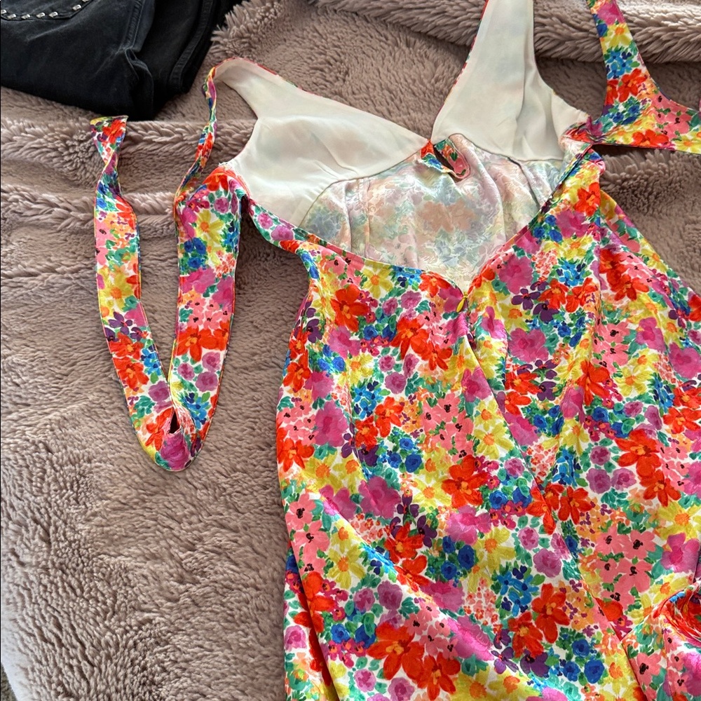 For Love And Lemons Colorful Floral Womens Dress small - Picture 9 of 12